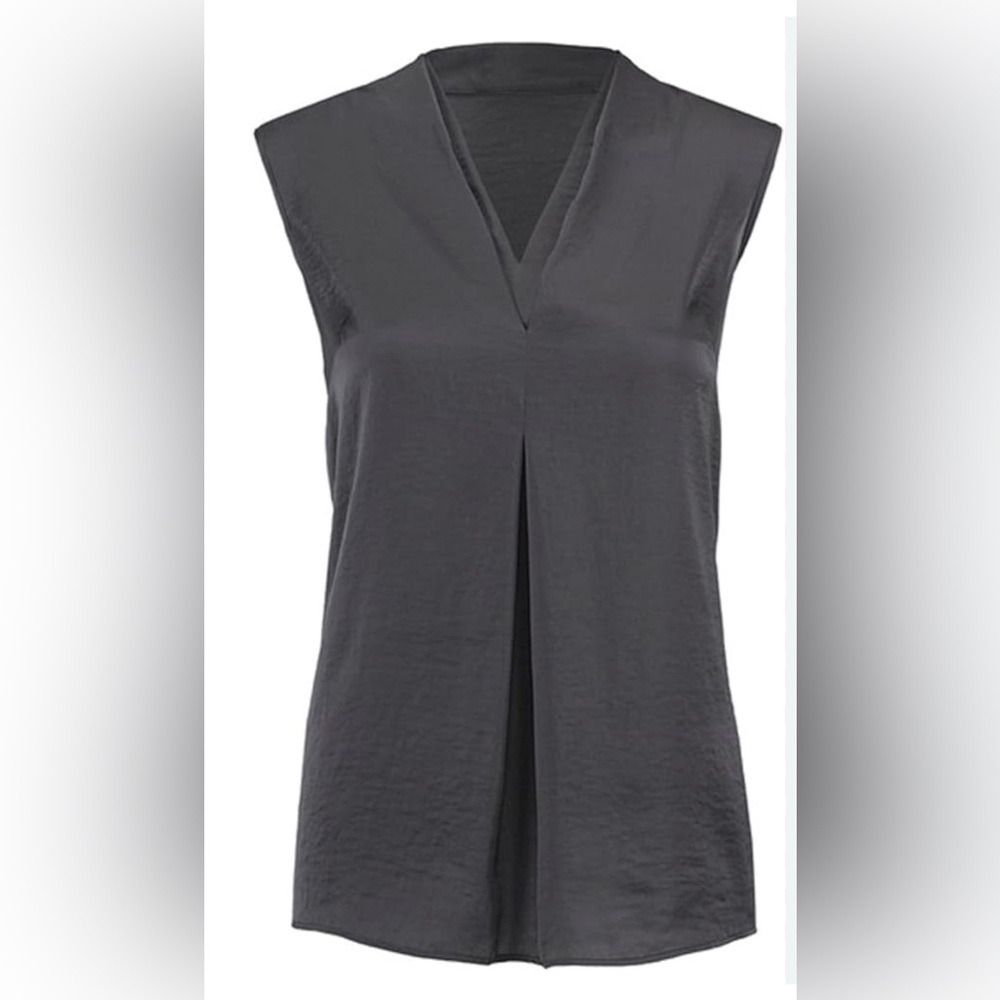 CAbi Veneer Gray Blouse Large
